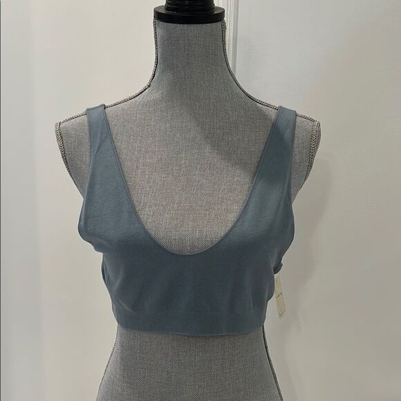 Free People Blue Crop Top - Picture 1 of 4